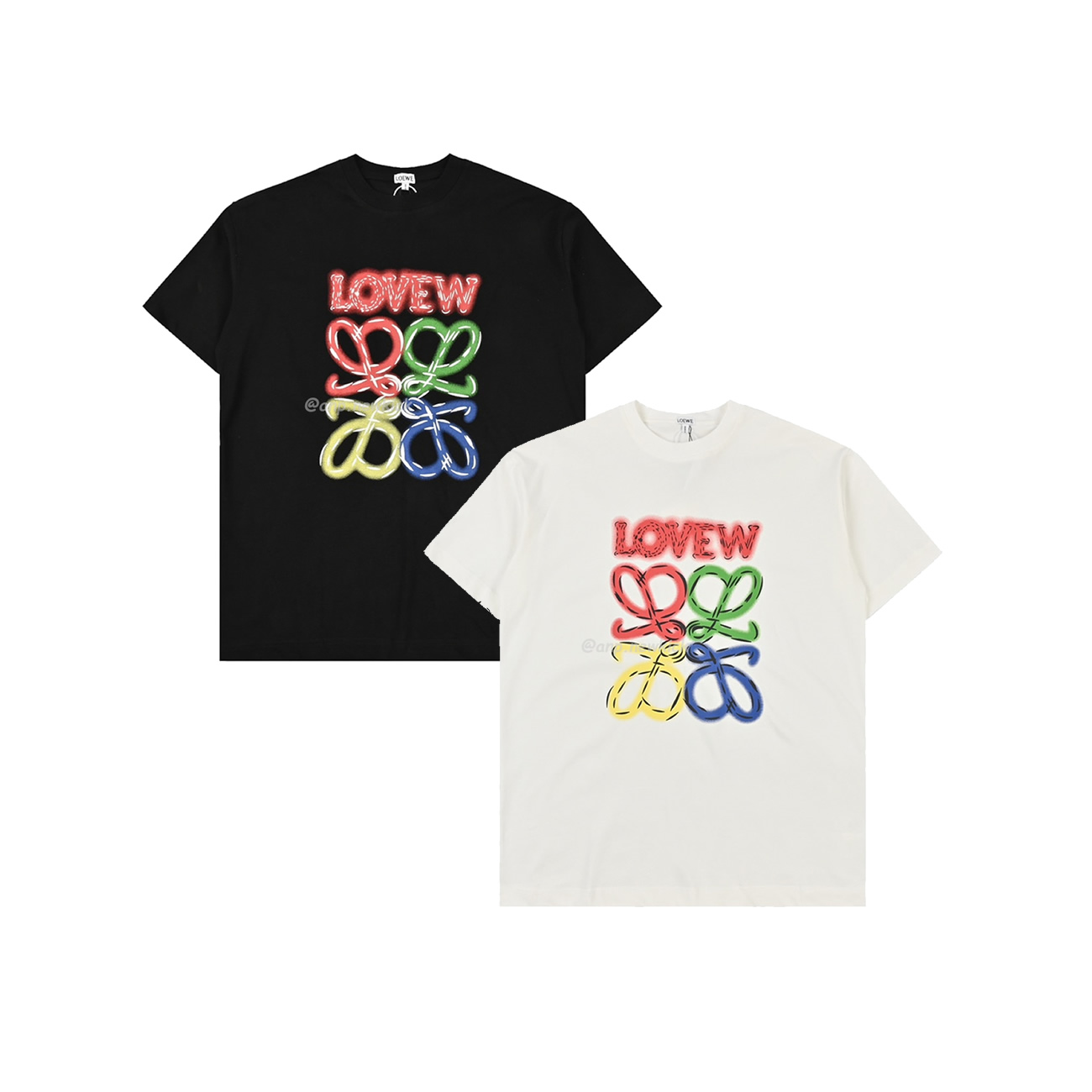 Loewe 24ss Neon Logo Short Sleeved (1) - newkick.vip